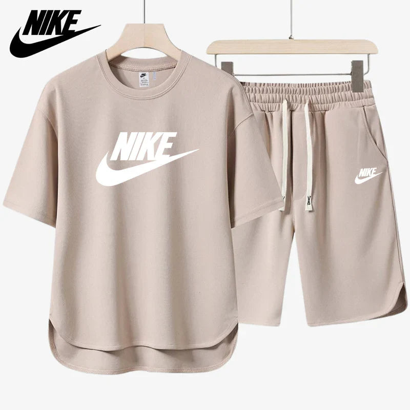 NIKE – Conjunto completo de camiseta y pantalones cortos casuales 2025