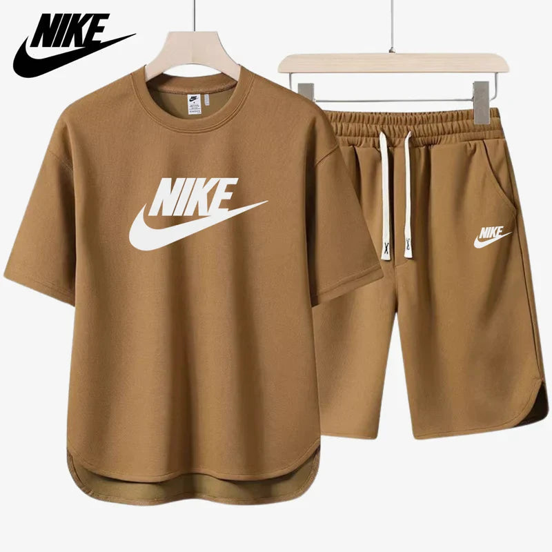 NIKE – Conjunto completo de camiseta y pantalones cortos casuales 2025