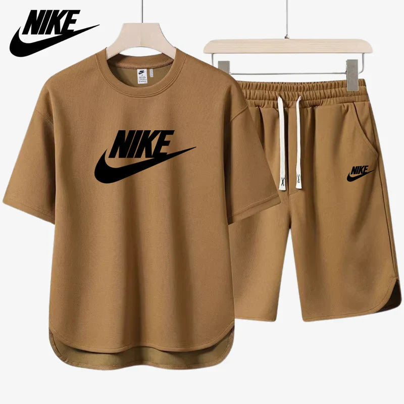 NIKE – Conjunto completo de camiseta y pantalones cortos casuales 2025