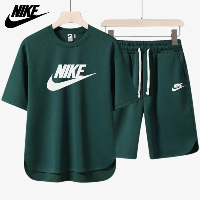 NIKE – Conjunto completo de camiseta y pantalones cortos casuales 2025