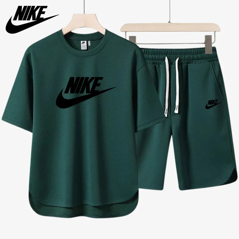 NIKE – Conjunto completo de camiseta y pantalones cortos casuales 2025